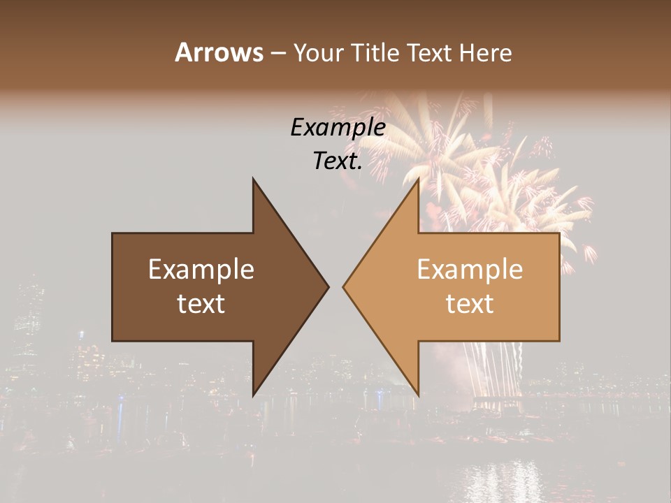 A Fireworks Display With A City Skyline In The Background PowerPoint Template