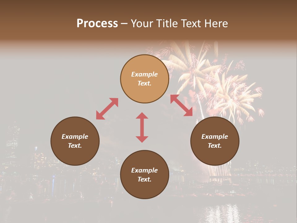 A Fireworks Display With A City Skyline In The Background PowerPoint Template