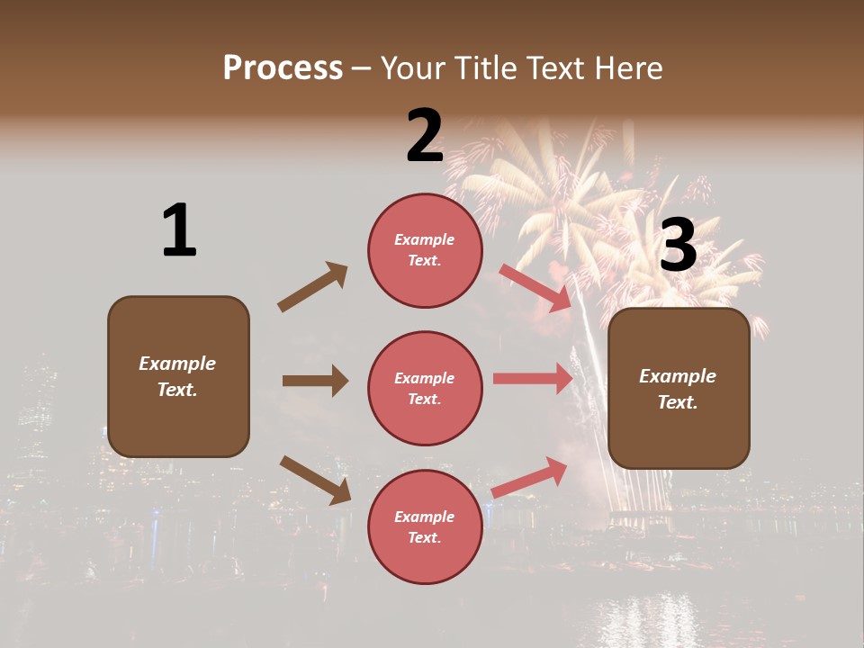 A Fireworks Display With A City Skyline In The Background PowerPoint Template