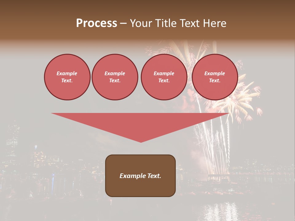 A Fireworks Display With A City Skyline In The Background PowerPoint Template