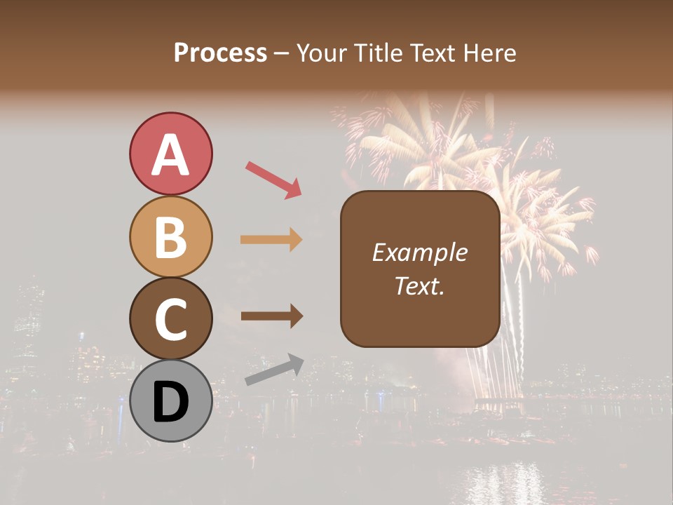 A Fireworks Display With A City Skyline In The Background PowerPoint Template