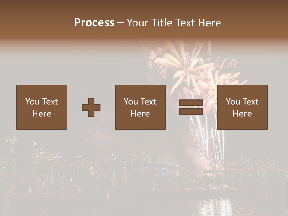 A Fireworks Display With A City Skyline In The Background PowerPoint Template