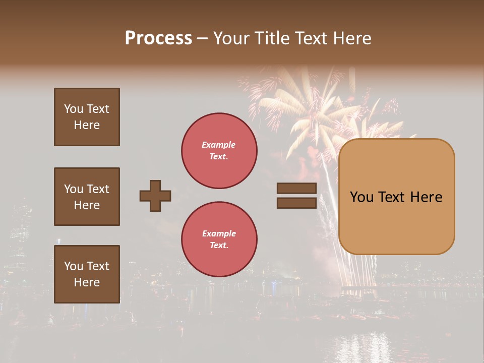A Fireworks Display With A City Skyline In The Background PowerPoint Template