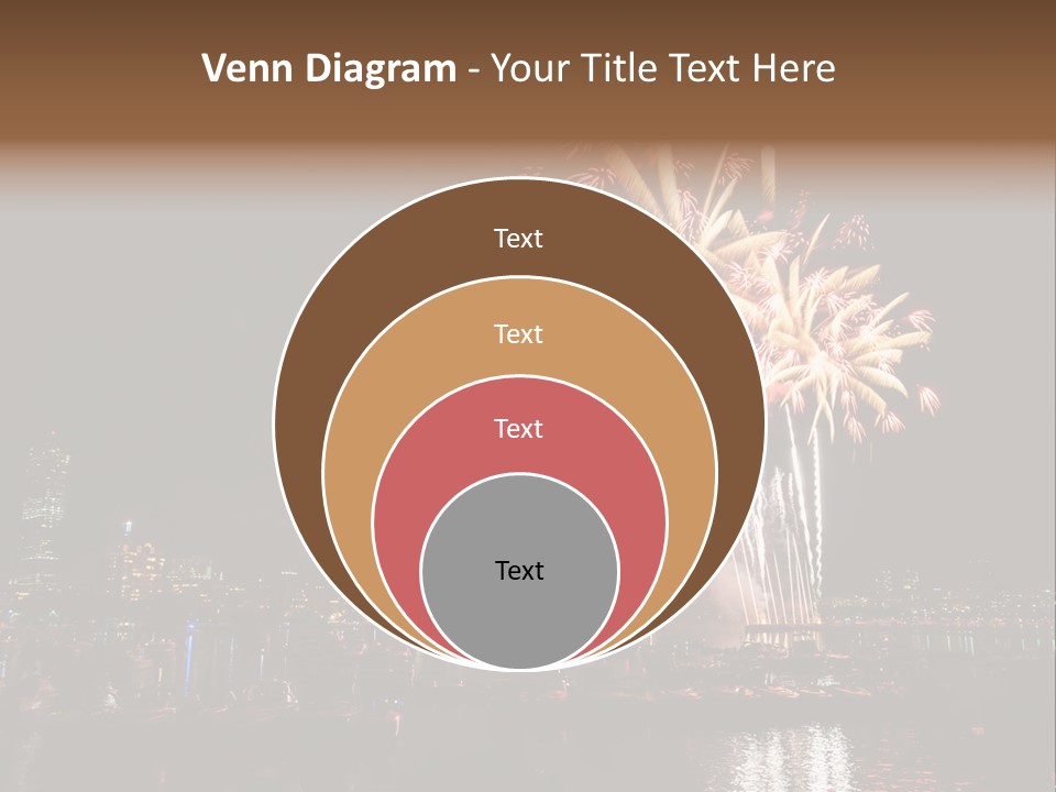 A Fireworks Display With A City Skyline In The Background PowerPoint Template