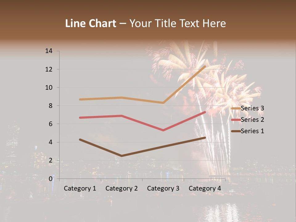 A Fireworks Display With A City Skyline In The Background PowerPoint Template