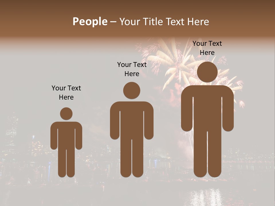 A Fireworks Display With A City Skyline In The Background PowerPoint Template