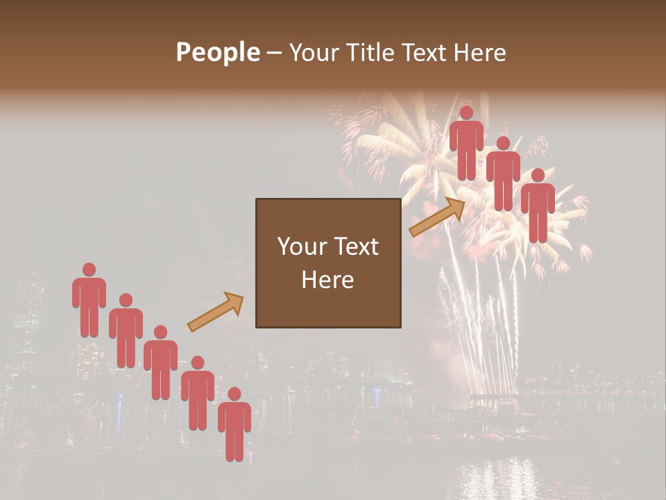 A Fireworks Display With A City Skyline In The Background PowerPoint Template