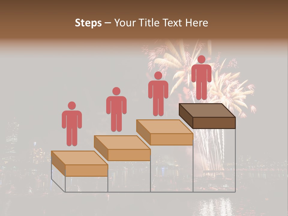 A Fireworks Display With A City Skyline In The Background PowerPoint Template