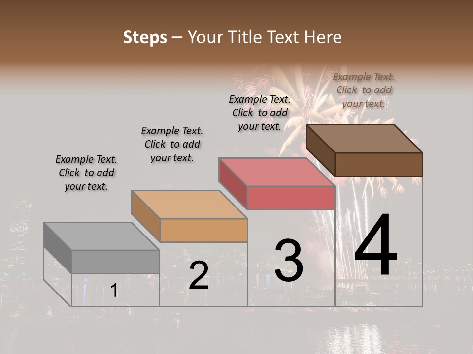 A Fireworks Display With A City Skyline In The Background PowerPoint Template