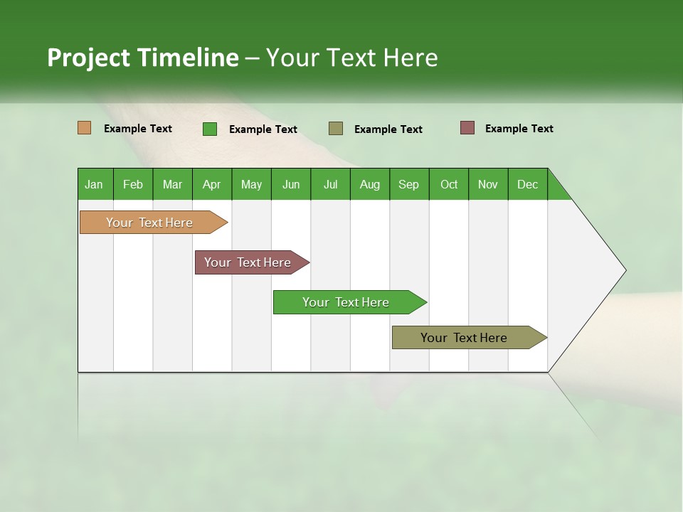 A Man Holding A Small Child's Hand In Front Of A Green Field PowerPoint Template