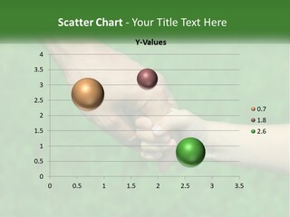 A Man Holding A Small Child's Hand In Front Of A Green Field PowerPoint Template