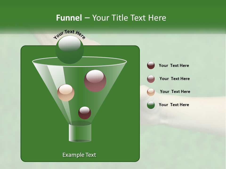 A Man Holding A Small Child's Hand In Front Of A Green Field PowerPoint Template