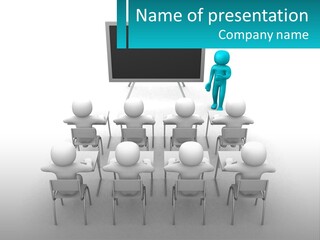 A Person Standing In Front Of A Group Of Chairs PowerPoint Template
