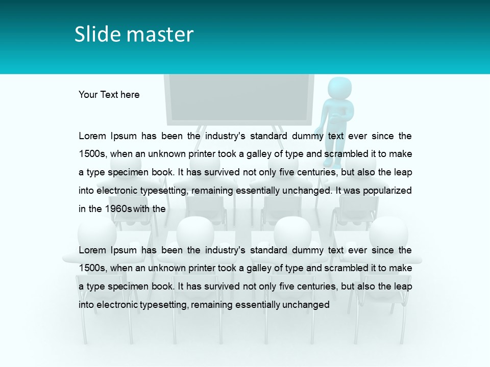 A Person Standing In Front Of A Group Of Chairs PowerPoint Template