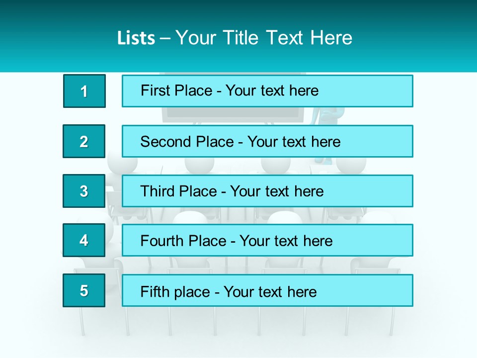 A Person Standing In Front Of A Group Of Chairs PowerPoint Template