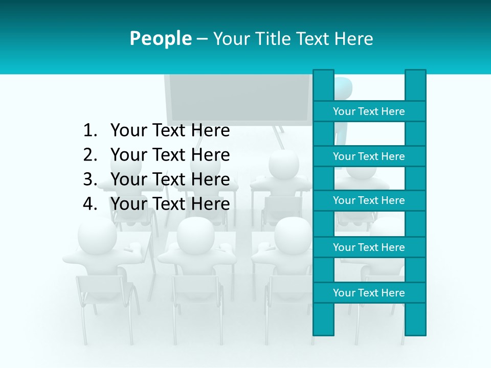 A Person Standing In Front Of A Group Of Chairs PowerPoint Template