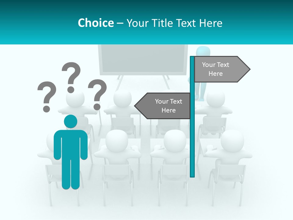 A Person Standing In Front Of A Group Of Chairs PowerPoint Template