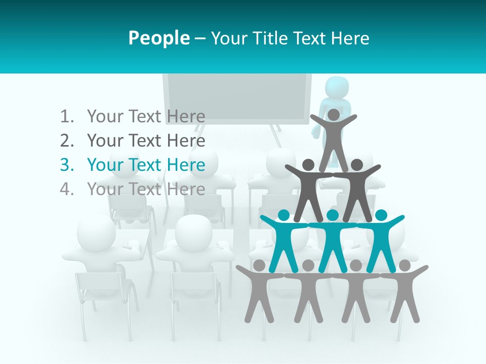 A Person Standing In Front Of A Group Of Chairs PowerPoint Template
