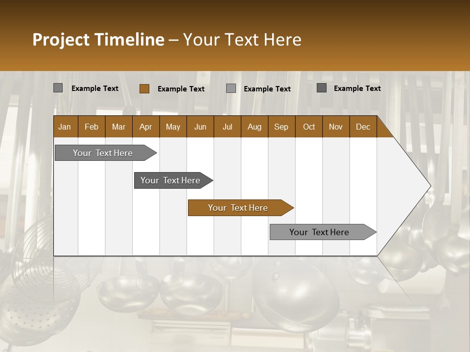 A Bunch Of Spoons Hanging From A Rack In A Kitchen PowerPoint Template