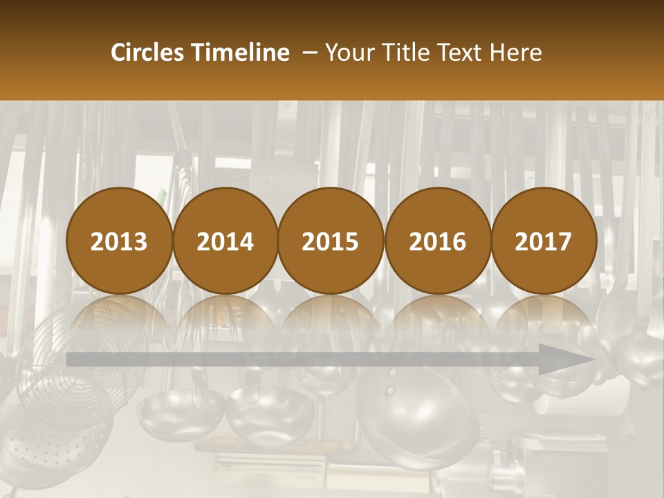 A Bunch Of Spoons Hanging From A Rack In A Kitchen PowerPoint Template