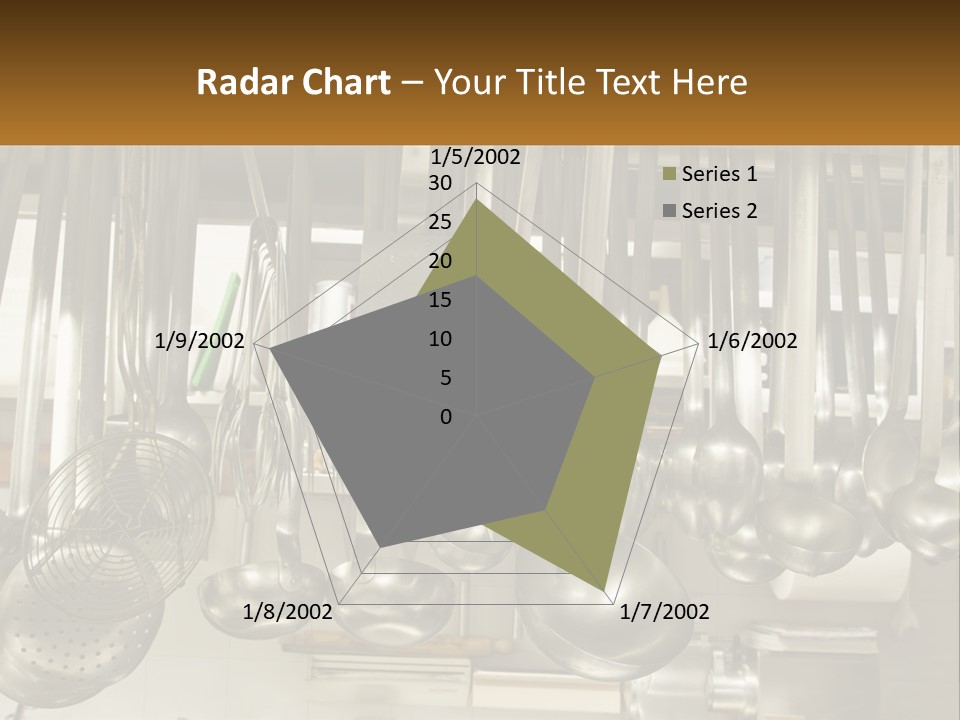 A Bunch Of Spoons Hanging From A Rack In A Kitchen PowerPoint Template