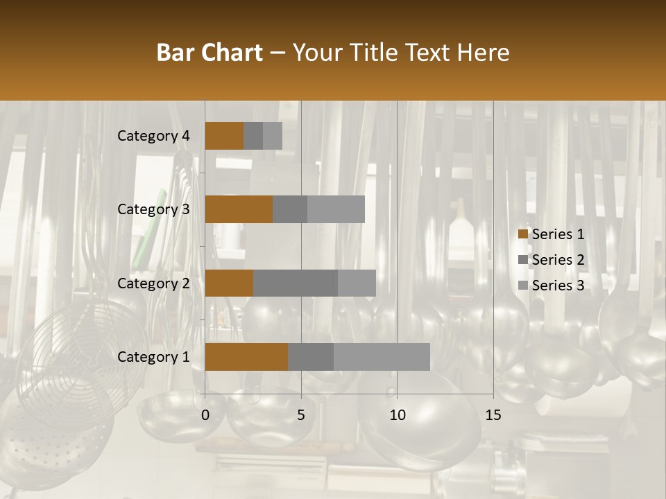 A Bunch Of Spoons Hanging From A Rack In A Kitchen PowerPoint Template