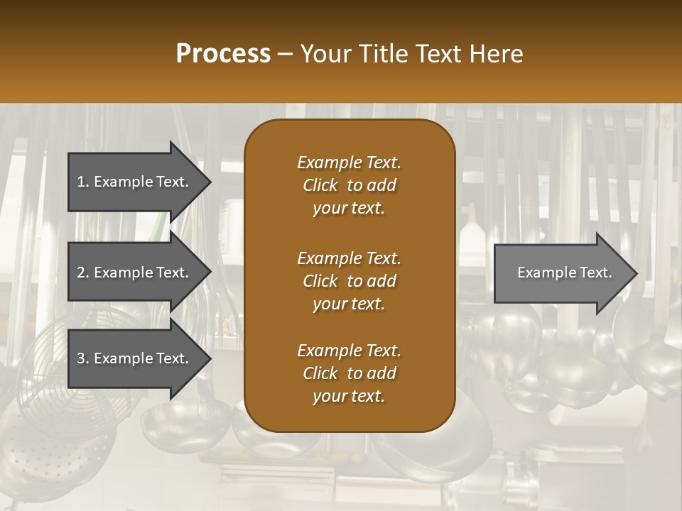A Bunch Of Spoons Hanging From A Rack In A Kitchen PowerPoint Template