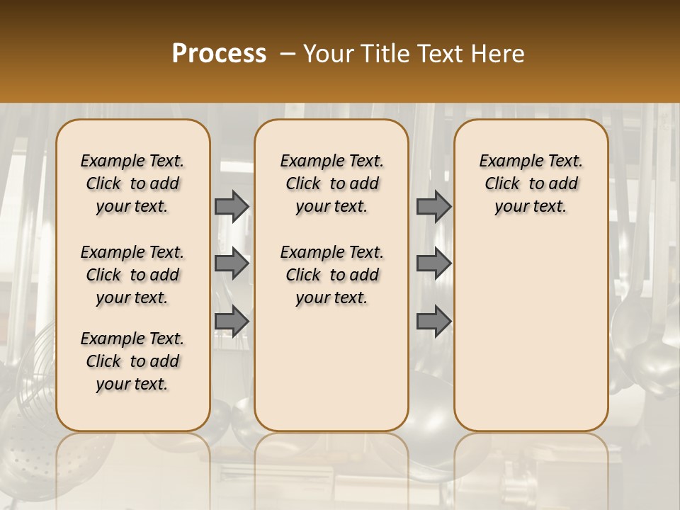 A Bunch Of Spoons Hanging From A Rack In A Kitchen PowerPoint Template