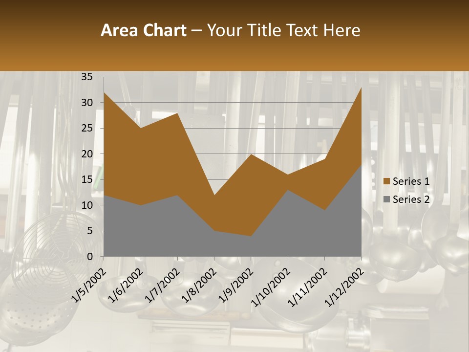 A Bunch Of Spoons Hanging From A Rack In A Kitchen PowerPoint Template
