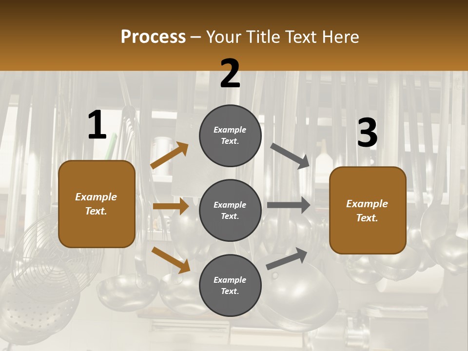 A Bunch Of Spoons Hanging From A Rack In A Kitchen PowerPoint Template
