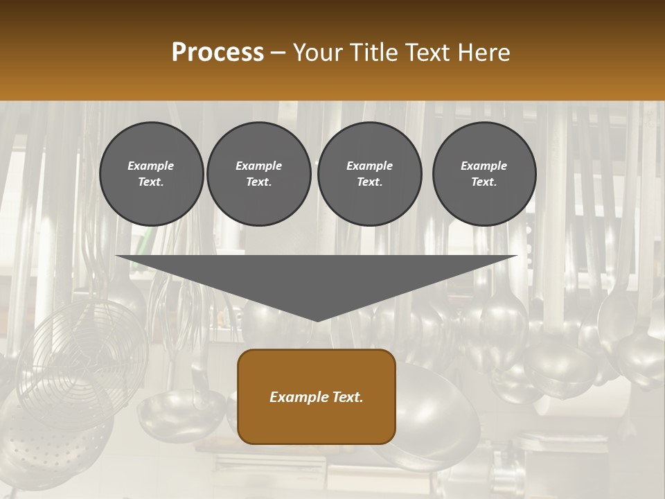 A Bunch Of Spoons Hanging From A Rack In A Kitchen PowerPoint Template