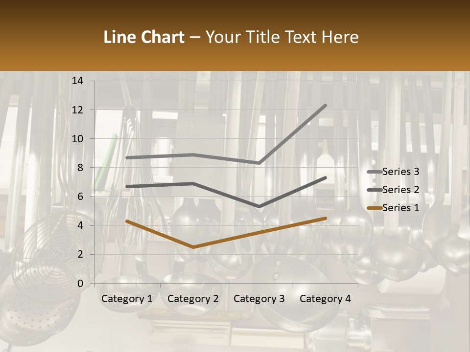 A Bunch Of Spoons Hanging From A Rack In A Kitchen PowerPoint Template
