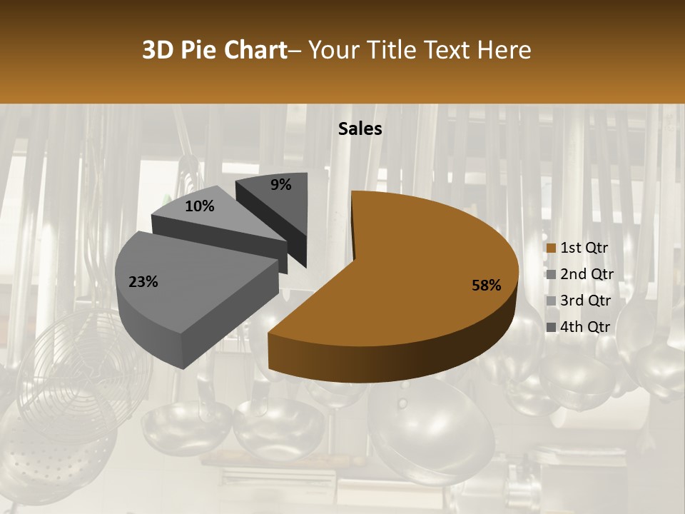 A Bunch Of Spoons Hanging From A Rack In A Kitchen PowerPoint Template