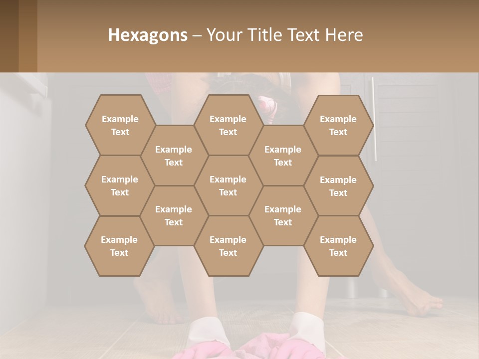 A Woman Bending Over On The Floor In A Kitchen PowerPoint Template