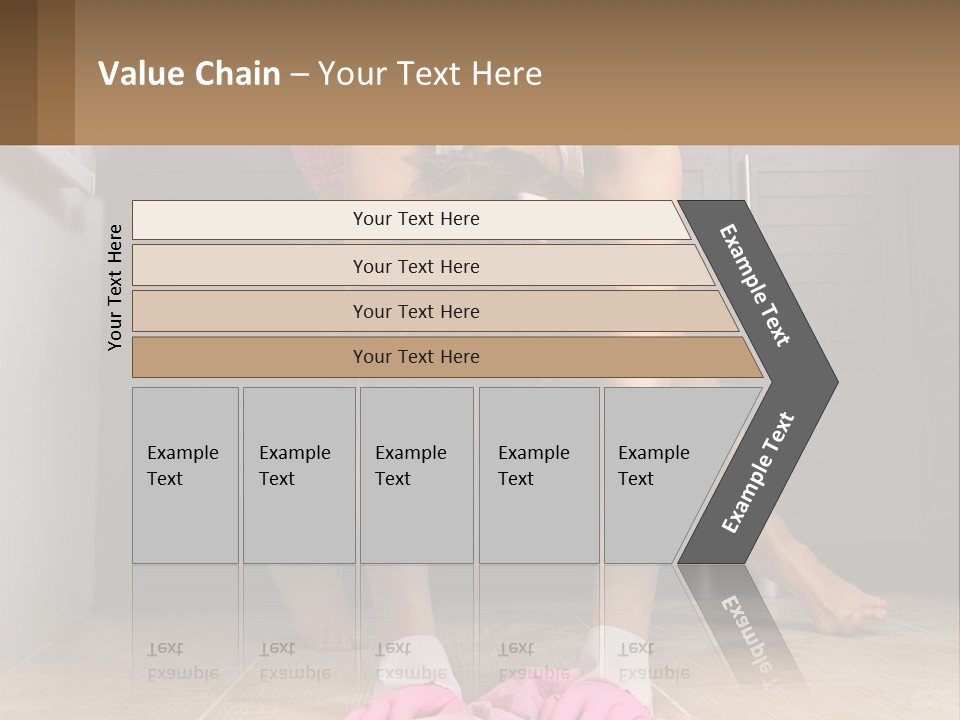 A Woman Bending Over On The Floor In A Kitchen PowerPoint Template