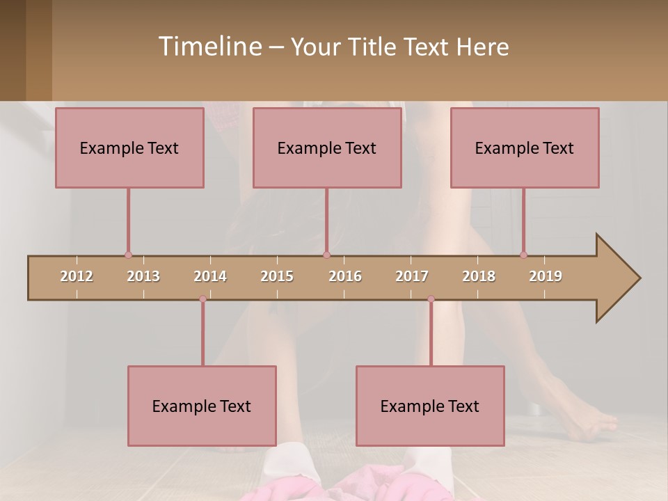 A Woman Bending Over On The Floor In A Kitchen PowerPoint Template