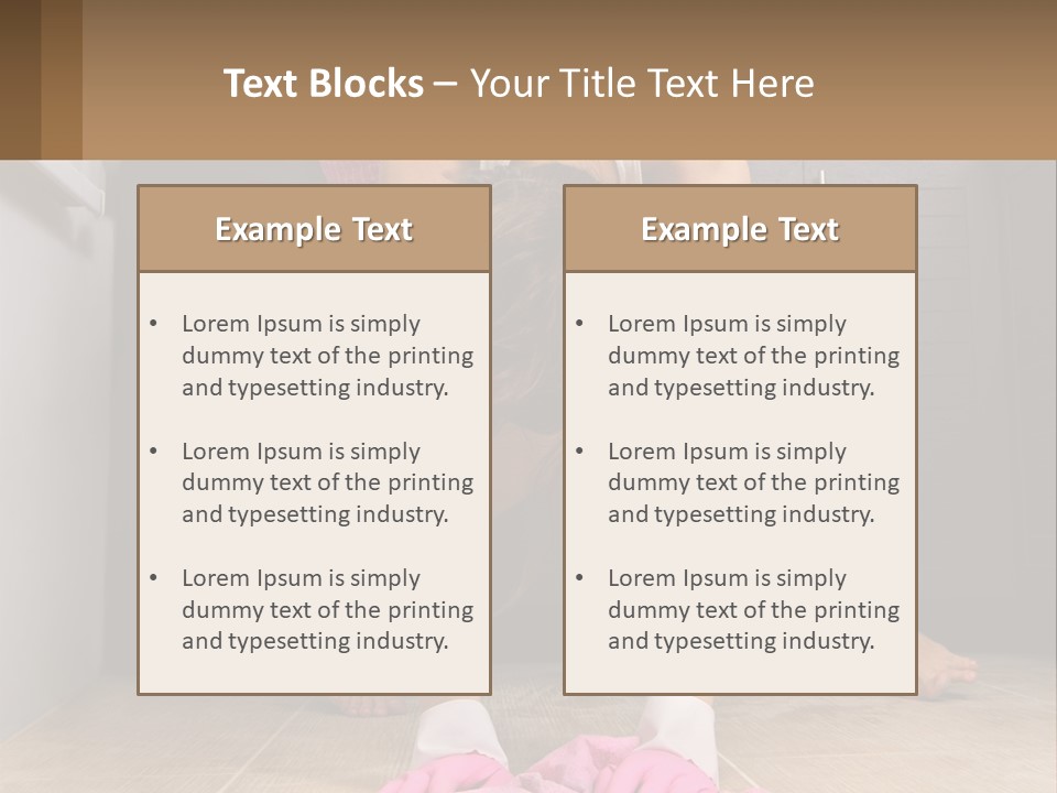 A Woman Bending Over On The Floor In A Kitchen PowerPoint Template