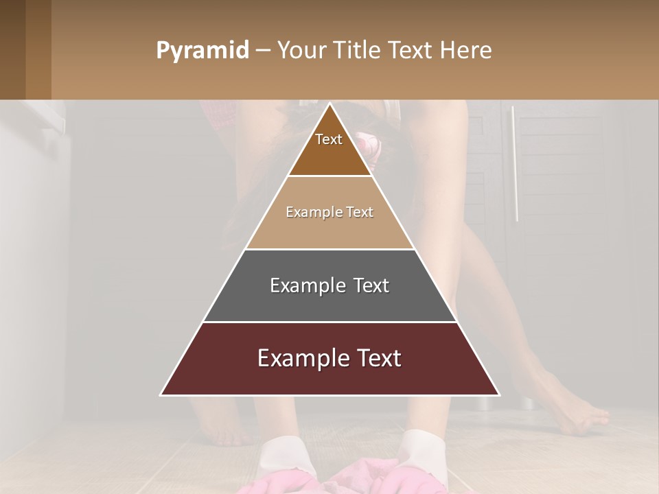 A Woman Bending Over On The Floor In A Kitchen PowerPoint Template