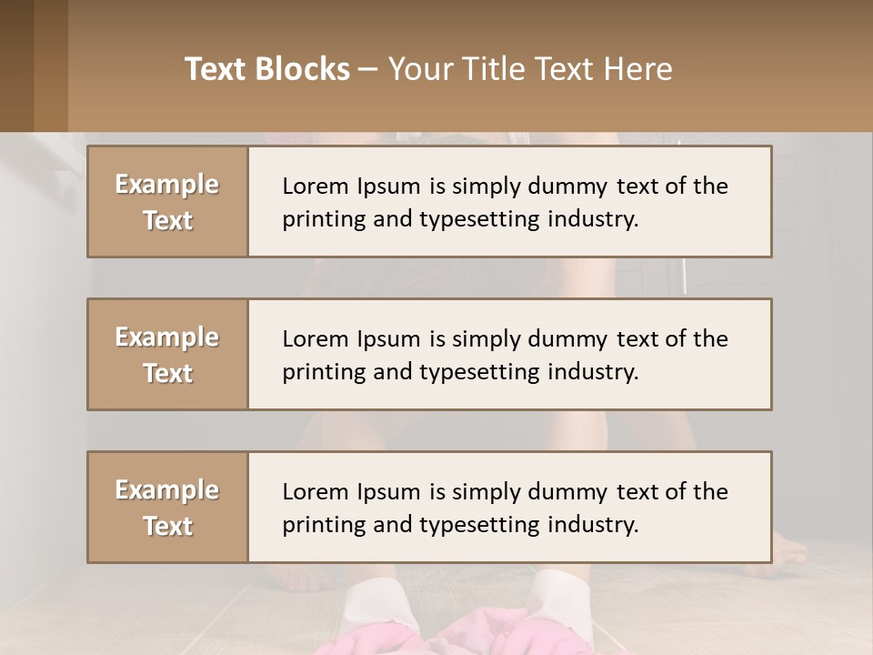 A Woman Bending Over On The Floor In A Kitchen PowerPoint Template