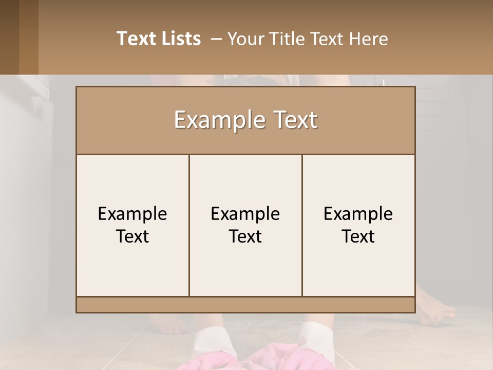 A Woman Bending Over On The Floor In A Kitchen PowerPoint Template