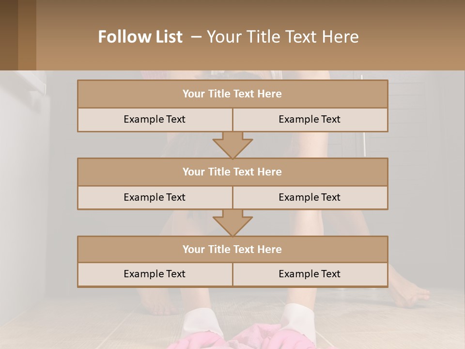 A Woman Bending Over On The Floor In A Kitchen PowerPoint Template