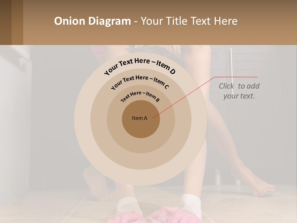 A Woman Bending Over On The Floor In A Kitchen PowerPoint Template
