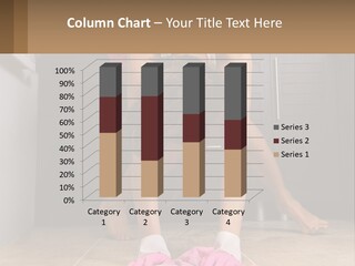 A Woman Bending Over On The Floor In A Kitchen PowerPoint Template