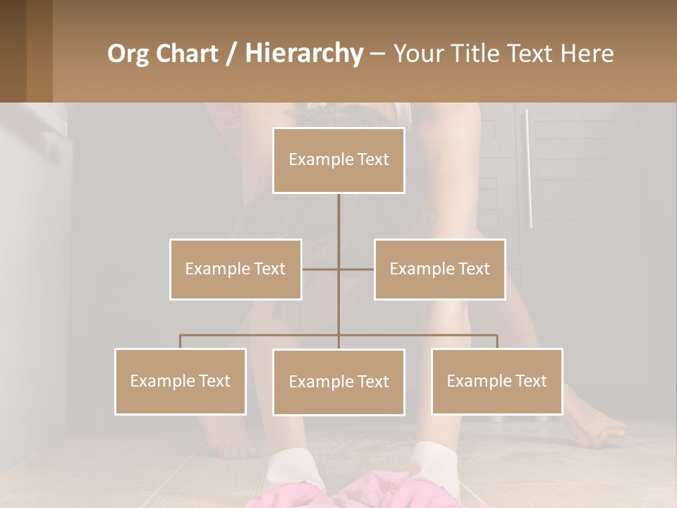 A Woman Bending Over On The Floor In A Kitchen PowerPoint Template