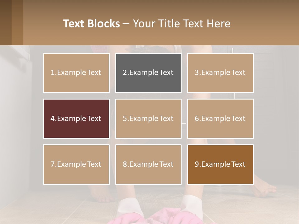 A Woman Bending Over On The Floor In A Kitchen PowerPoint Template