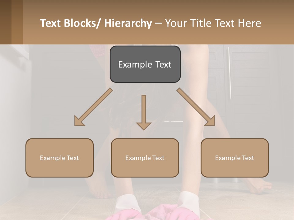 A Woman Bending Over On The Floor In A Kitchen PowerPoint Template