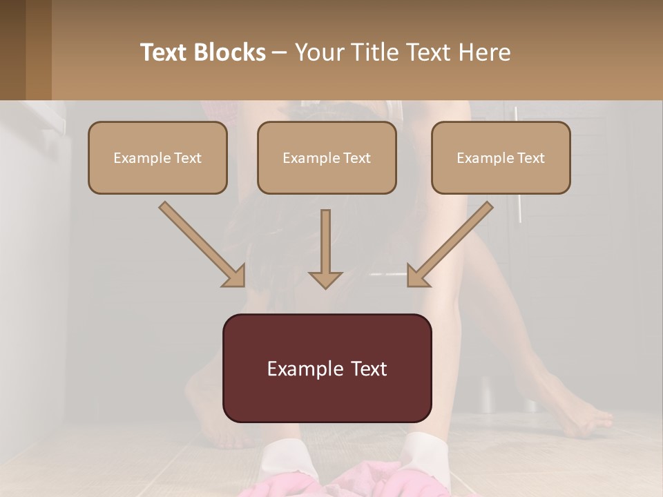 A Woman Bending Over On The Floor In A Kitchen PowerPoint Template