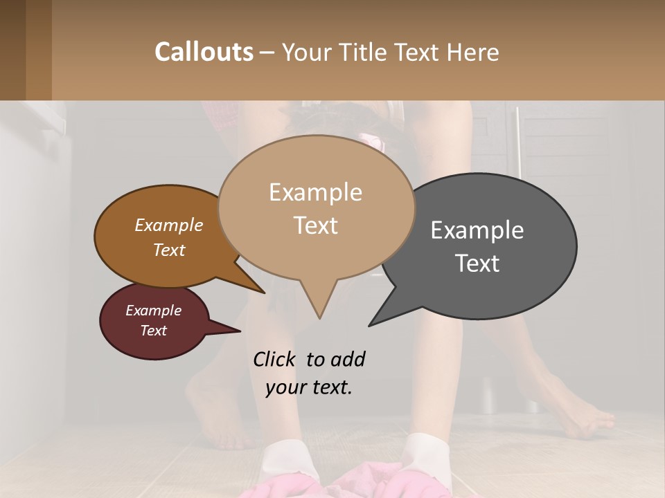 A Woman Bending Over On The Floor In A Kitchen PowerPoint Template