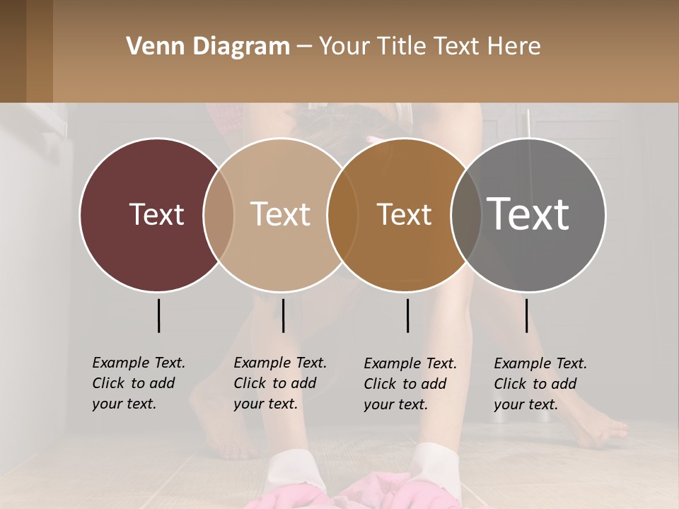 A Woman Bending Over On The Floor In A Kitchen PowerPoint Template