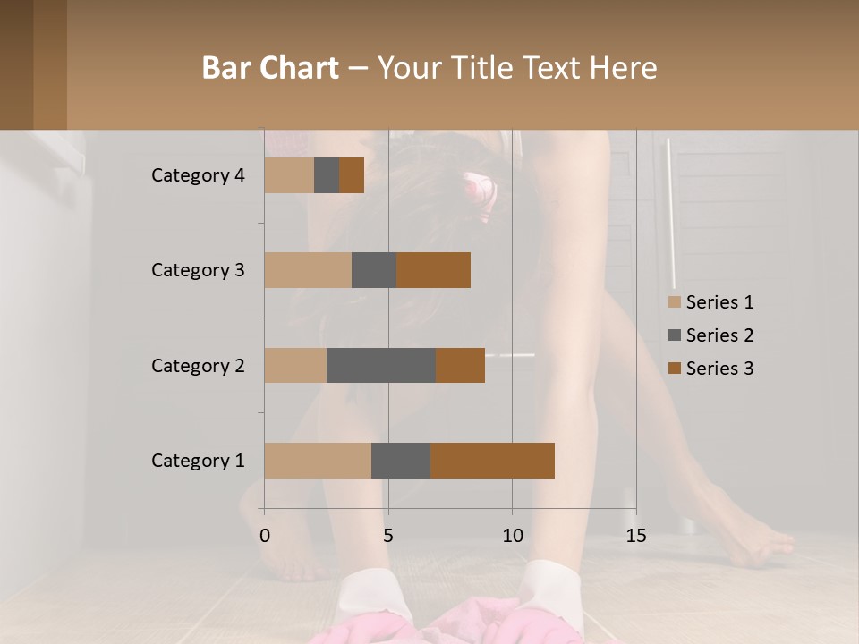 A Woman Bending Over On The Floor In A Kitchen PowerPoint Template